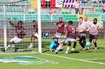 2024-04-27 - Mirko Pigliacelli (Palermo F.C.) saves the ball during the Italian Serie BKT match between Palermo F.C. vs A.C. Reggiana 1919 on 27th April 2024 at the Renzo Barbera stadium in Palermo, Italy - PALERMO FC VS AC REGGIANA - ITALIAN SERIE B - SOCCER