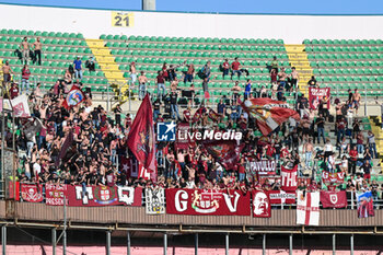 2024-04-27 - A.C. Reggiana 1919 supporters during the Italian Serie BKT match between Palermo F.C. vs A.C. Reggiana 1919 on 27th April 2024 at the Renzo Barbera stadium in Palermo, Italy - PALERMO FC VS AC REGGIANA - ITALIAN SERIE B - SOCCER
