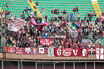 2024-04-27 - A.C. Reggiana 1919 supporters during the Italian Serie BKT match between Palermo F.C. vs A.C. Reggiana 1919 on 27th April 2024 at the Renzo Barbera stadium in Palermo, Italy - PALERMO FC VS AC REGGIANA - ITALIAN SERIE B - SOCCER