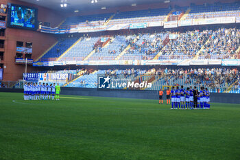 2024-02-17 - Serie B, day 25, Genova, Stadio Ferraris, in the photo: minute of silence - UC SAMPDORIA VS BRESCIA CALCIO - ITALIAN SERIE B - SOCCER