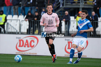 2024-03-02 - Andrea Papetti of Brescia Calcio FC carries the ball folloewed by Liam Henderson of Palermo FC during the Italian Serie B soccer championship match between Brescia Calcio and Palermo FC at Mario Rigamonti Stadium on March 02, 2024, Brixia, Italy. - BRESCIA CALCIO VS PALERMO FC - ITALIAN SERIE B - SOCCER
