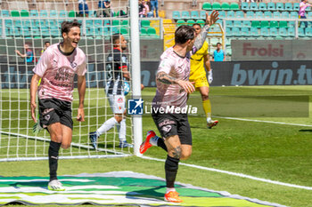 2024-05-05 - Happiness of Matteo Brunori (Palermo F.C.) during the Italian Serie BKT match between Palermo F.C. vs Ascoli Calcio 1898 F.C. on 5th May 2024 at the Renzo Barbera stadium in Palermo, Italy - PALERMO VS ASCOLI - ITALIAN SERIE B - SOCCER