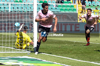 2024-05-05 - Happiness of Edoardo Soleri (Palermo F.C.) after scores a goal during the Italian Serie BKT match between Palermo F.C. vs Ascoli Calcio 1898 F.C. on 5th May 2024 at the Renzo Barbera stadium in Palermo, Italy - PALERMO VS ASCOLI - ITALIAN SERIE B - SOCCER
