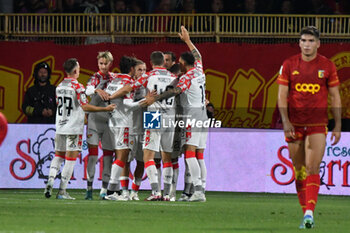 2024-09-20 - Celebrate Cremonese 1-2 nduring the Italian Serie BKT match between Us Catanzaro vs Us Cremonese on 20 September 2024 at the Nicola Ceravolo stadium in Catanzaro, Italy - US CATANZARO VS US CREMONESE - ITALIAN SERIE B - SOCCER