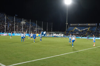 2024-09-30 - Brescia Calcio FC during the warm-up of the Italian Serie B soccer championship football match between Brescia Calcio FC and US Cremonese at Mario Rigamonti Stadium on September 30, 2024, Brixia, Italy. - BRESCIA CALCIO VS US CREMONESE - ITALIAN SERIE B - SOCCER