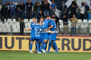 2024-09-30 - Brescia Calcio FC celebrates after scores a goal during the Italian Serie B soccer championship football match between Brescia Calcio FC and US Cremonese at Mario Rigamonti Stadium on September 30, 2024, Brixia, Italy. - BRESCIA CALCIO VS US CREMONESE - ITALIAN SERIE B - SOCCER