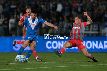 2024-09-30 - Ante Matteo Juric of Brescia Calcio FC during the Italian Serie B soccer championship football match between Brescia Calcio FC and US Cremonese at Mario Rigamonti Stadium on September 30, 2024, Brixia, Italy. - BRESCIA CALCIO VS US CREMONESE - ITALIAN SERIE B - SOCCER