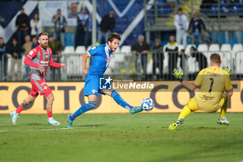 2024-09-30 - Gennaro Borrelli of Brescia Calcio FC scores the second goal of the match during the Italian Serie B soccer championship football match between Brescia Calcio FC and US Cremonese at Mario Rigamonti Stadium on September 30, 2024, Brixia, Italy. - BRESCIA CALCIO VS US CREMONESE - ITALIAN SERIE B - SOCCER