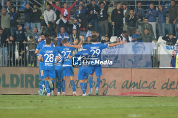 2024-09-30 - Brescia Calcio FC celebrates after scores a third goal of the Italian Serie B soccer championship football match between Brescia Calcio FC and US Cremonese at Mario Rigamonti Stadium on September 30, 2024, Brixia, Italy. - BRESCIA CALCIO VS US CREMONESE - ITALIAN SERIE B - SOCCER