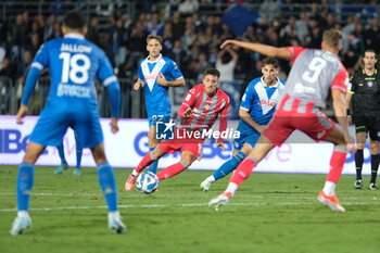 2024-09-30 - Manuel De Luca of US Cremonese in action during the Italian Serie B soccer championship football match between Brescia Calcio FC and US Cremonese at Mario Rigamonti Stadium on September 30, 2024, Brixia, Italy. - BRESCIA CALCIO VS US CREMONESE - ITALIAN SERIE B - SOCCER