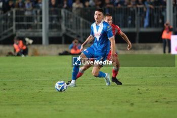 2024-09-30 - Ante Matteo Juric of Brescia Calcio FC during the Italian Serie B soccer championship football match between Brescia Calcio FC and US Cremonese at Mario Rigamonti Stadium on September 30, 2024, Brixia, Italy. - BRESCIA CALCIO VS US CREMONESE - ITALIAN SERIE B - SOCCER