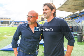 2024-09-28 - Head Coach Nicola Antonio Calabro (Carrarese) and Head Coach William Viali (Reggiana) - CARRARESE CALCIO VS AC REGGIANA - ITALIAN SERIE B - SOCCER