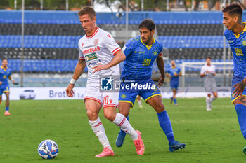 2024-09-28 - Luca Vido (Reggiana) against Marco Imperiale (Carrarese) - CARRARESE CALCIO VS AC REGGIANA - ITALIAN SERIE B - SOCCER