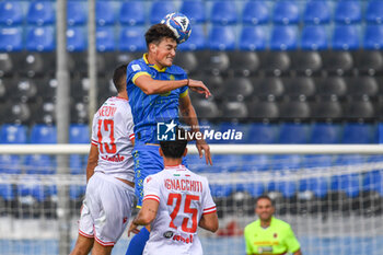 2024-09-28 - header of Leonardo Cerri (Carrarese) - CARRARESE CALCIO VS AC REGGIANA - ITALIAN SERIE B - SOCCER