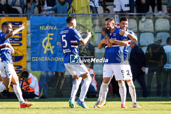 2024-09-29 - Massimo Coda (Sampdoria) Celebrates after scoring the gol of 0-3 - MODENA FC VS UC SAMPDORIA - ITALIAN SERIE B - SOCCER