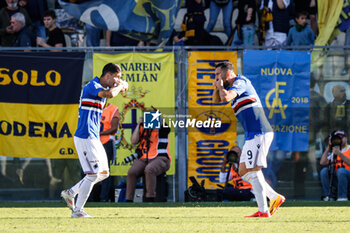 2024-09-29 - Massimo Coda (Sampdoria) Celebrates after scoring the gol of 0-3 - MODENA FC VS UC SAMPDORIA - ITALIAN SERIE B - SOCCER