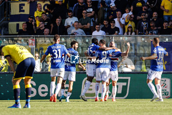 2024-09-29 - Gennaro Tutino (Sampdoria) Celebrates after scoring the gol of 0-2 - MODENA FC VS UC SAMPDORIA - ITALIAN SERIE B - SOCCER