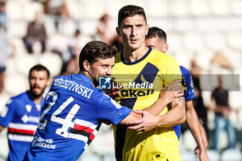 2024-09-29 - Mattia Caldara (Modena) And Bartosz Bereszynski (Sampdoria) - MODENA FC VS UC SAMPDORIA - ITALIAN SERIE B - SOCCER