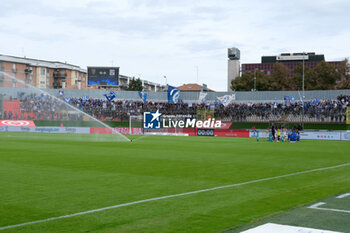 2024-10-06 - Supporters of Brescia Calcio FC during the Italian Serie B soccer championship football match between Mantova Calcio 1911 and Brescia Calcio FC at Danilo Martelli Stadium on October 6, 2024, Mantua, Italy. - MANTOVA 1911 VS BRESCIA CALCIO - ITALIAN SERIE B - SOCCER