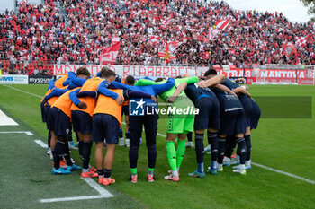 2024-10-06 - Brescia Calcio FC team before the Italian Serie B soccer championship football match between Mantova Calcio 1911 and Brescia Calcio FC at Danilo Martelli Stadium on October 6, 2024, Mantua, Italy. - MANTOVA 1911 VS BRESCIA CALCIO - ITALIAN SERIE B - SOCCER