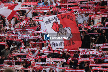 2024-10-06 - Supporters of Mantova 1911 during the Italian Serie B soccer championship football match between Mantova Calcio 1911 and Brescia Calcio FC at Danilo Martelli Stadium on October 6, 2024, Mantua, Italy. - MANTOVA 1911 VS BRESCIA CALCIO - ITALIAN SERIE B - SOCCER