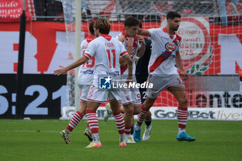 2024-10-06 - Mantova 1911 celebrates after scores a goal during the Italian Serie B soccer championship football match between Mantova Calcio 1911 and Brescia Calcio FC at Danilo Martelli Stadium on October 6, 2024, Mantua, Italy. - MANTOVA 1911 VS BRESCIA CALCIO - ITALIAN SERIE B - SOCCER