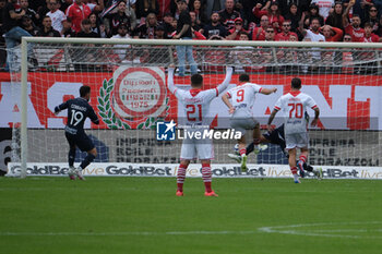 2024-10-06 - Alessandro Debenedetti of Mantova 1911 scores the goal during the Italian Serie B soccer championship football match between Mantova Calcio 1911 and Brescia Calcio FC at Danilo Martelli Stadium on October 6, 2024, Mantua, Italy. - MANTOVA 1911 VS BRESCIA CALCIO - ITALIAN SERIE B - SOCCER