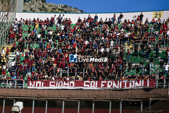 2024-10-06 - Salernitana supporters during the Italian Serie BKT match between Palermo F.C. vs Salernitana 6th October 2024 at the Renzo Barbera stadium in Palermo, Italy - PALERMO FC VS US SALERNITANA - ITALIAN SERIE B - SOCCER