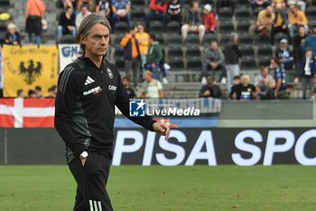 2024-10-05 - Head coach of Pisa Filippo Inzaghi during warmup - AC PISA VS CESENA FC - ITALIAN SERIE B - SOCCER