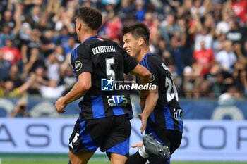 2024-10-05 - Simone Canestrelli (Pisa) and Pietro Beruatto (Pisa) celebrate - AC PISA VS CESENA FC - ITALIAN SERIE B - SOCCER