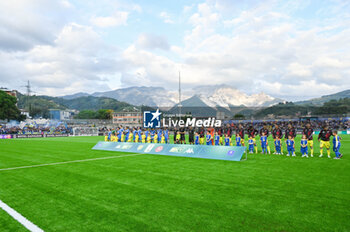 2024-10-26 - the teams introduce themselves to the public - CARRARESE CALCIO VS AS CITTADELLA - ITALIAN SERIE B - SOCCER