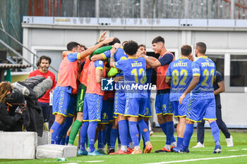 2024-10-26 - Leonardo Cerri (Carrarese) celebrates with teammates after scoring the 1-0 goal - CARRARESE CALCIO VS AS CITTADELLA - ITALIAN SERIE B - SOCCER