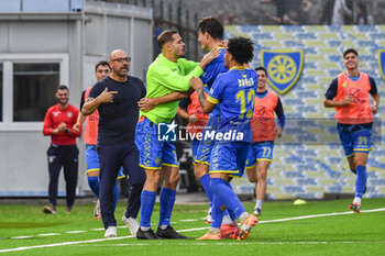 2024-10-26 - Leonardo Cerri (Carrarese) celebrates with teammates after scoring the 2-0 goal - CARRARESE CALCIO VS AS CITTADELLA - ITALIAN SERIE B - SOCCER