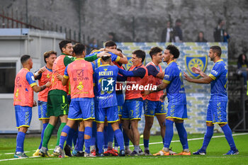 2024-10-26 - Leonardo Cerri (Carrarese) celebrates with teammates after scoring the 2-0 goal - CARRARESE CALCIO VS AS CITTADELLA - ITALIAN SERIE B - SOCCER