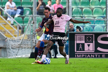 2024-10-26 - Salim Diakite (Palermo F.C.) in action against Paolo Rozzio (A.C. Reggiana 1919) during the Italian Serie BKT match between Palermo F.C. vs A.C. Reggiana 1919 on 26th October 2024 at the Renzo Barbera stadium in Palermo, Italy - PALERMO FC VS AC REGGIANA - ITALIAN SERIE B - SOCCER