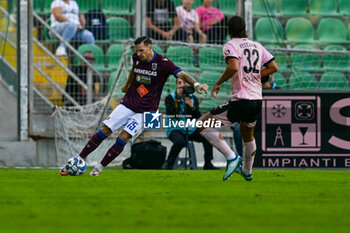 2024-10-26 - Riccardo Fiamozzi (A.C. Reggiana 1919) during the Italian Serie BKT match between Palermo F.C. vs A.C. Reggiana 1919 on 26th October 2024 at the Renzo Barbera stadium in Palermo, Italy - PALERMO FC VS AC REGGIANA - ITALIAN SERIE B - SOCCER