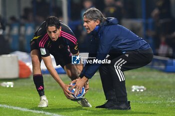 2024-10-30 - Samuele Angori (Pisa) and Head coach of Pisa Filippo Inzaghi - AC PISA VS US CATANZARO - ITALIAN SERIE B - SOCCER