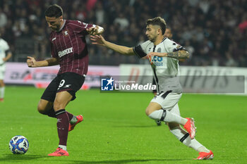 2024-10-29 - Simy Nwankwo of US Salernitana 1923 competes for the ball with Sydney van Hooijdonk of Cesena FC during the Soccer BKT between US Salernitana 1919 vs Cesena FC at Arechi Stadium - US SALERNITANA VS CESENA FC - ITALIAN SERIE B - SOCCER