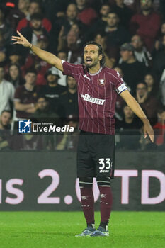 2024-10-29 - Gian Marco Ferrari of US Salernitana 1941 look during the Soccer BKT between US Salernitana 1919 vs Cesena FC at Arechi Stadium - US SALERNITANA VS CESENA FC - ITALIAN SERIE B - SOCCER