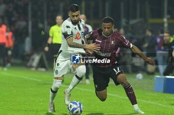 2024-10-29 - Lilian Njoh of US Salernitana 1930 competes for the ball with Emanuele Adamo of Cesena FC during the Soccer BKT between US Salernitana 1919 vs Cesena FC at Arechi Stadium - US SALERNITANA VS CESENA FC - ITALIAN SERIE B - SOCCER