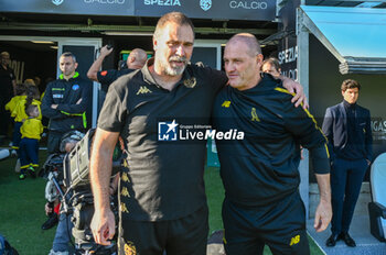 02/11/2024 - Head Coach Luca D'Angelo (Spezia) and Head Coach Pierpaolo Bisoli (Modena) - SPEZIA CALCIO VS MODENA FC - SERIE B - CALCIO