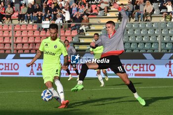 03/11/2024 - Marius Marin (Pisa) thwarted by Dennis Torset Johnsen (Cremonese) - US CREMONESE VS AC PISA - SERIE B - CALCIO