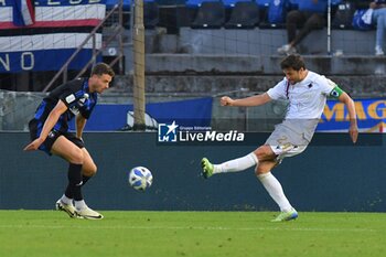 09/11/2024 - Bartosz Bereszynski (Sampdoria) thwarted by Oliver Abildgaard Nielsen (Pisa) - AC PISA VS UC SAMPDORIA - SERIE B - CALCIO