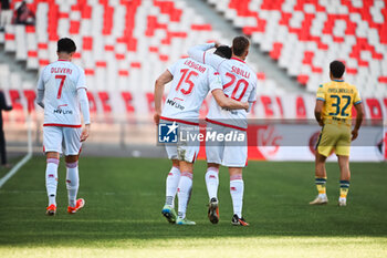 2024-11-24 - Kevin Lasagna of SSC Bari celebrate score 1-0 during the Italian Serie B match SSC Bari vs AS Cittadella in San Nicola Stadium of Bari - SSC BARI VS AS CITTADELLA - ITALIAN SERIE B - SOCCER