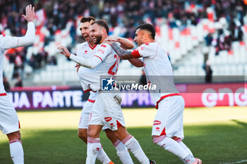 2024-11-24 - Giuseppe Sibilli of SSC Bari celebrate score 2-0 during the Italian Serie B match SSC Bari vs AS Cittadella in San Nicola Stadium of Bari - SSC BARI VS AS CITTADELLA - ITALIAN SERIE B - SOCCER