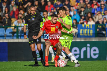 2024-11-23 - Luigi Cherubini (Carrarese) hampered by Gabriele Piccinini (Pisa) - CARRARESE CALCIO VS AC PISA - ITALIAN SERIE B - SOCCER