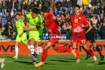 2024-11-23 - Gabriele Piccinini (Pisa) kicks to the goal - CARRARESE CALCIO VS AC PISA - ITALIAN SERIE B - SOCCER