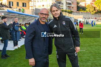 2024-11-23 - Head Coach Nicola Antonio Calabro (Carrarese) and Head Coach Filippo Inzaghi (Pisa) - CARRARESE CALCIO VS AC PISA - ITALIAN SERIE B - SOCCER