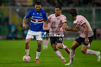 2024-11-24 - Lorenzo Venuti (U.C. Sampdoria) during the Italian Serie BKT match between Palermo F.C. vs U.C. Sampdoria on 24th November 2024 at the Renzo Barbera stadium in Palermo, Italy - PALERMO FC VS UC SAMPDORIA - ITALIAN SERIE B - SOCCER