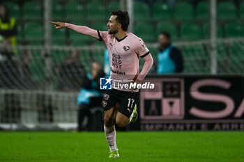 2024-11-24 - Happiness of Federico Di Francesco (Palermo F.C.) after scores a goal during the Italian Serie BKT match between Palermo F.C. vs U.C. Sampdoria on 24th November 2024 at the Renzo Barbera stadium in Palermo, Italy - PALERMO FC VS UC SAMPDORIA - ITALIAN SERIE B - SOCCER